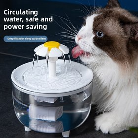 Resim Yeni Gelişim - Büyük Kapasiteli Otomatik Pet Su Çeşmesi Çiçek Tasarımı ile, USB Güçlü, Kediler ve Köpekler için İdeal, Sessiz Dolaşan Su Dağıtıcısı, Pet Hidrasyon İstasyonu | Dekoratif Pet Çeşmesi | Otomatik Su Dağıtma, Pilsiz 