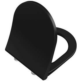 Resim VitrA S60 Kanalsız Mat Siyah Asma Klozet + VitrA Slim Yavaş Kapanır Kapak 