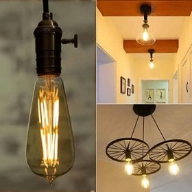 Resim 4W Dim Rustik LED Ampul Sarı Işık Edison Ampul 