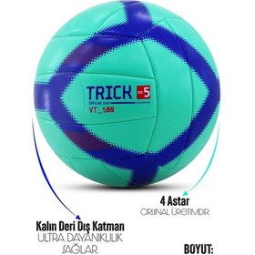 Resim Voleybol Topu Vt500 Trick No:5 Yumuşak Doku Semi-pro İç-dış Mekan Soft Touch 270 G Yeşil 