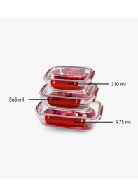 Resim Royaleks 30886 Master Dikdörtgen Saklama Seti 3'lü 310 - 565 - 975 ML 