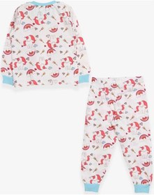 Resim Breeze Kız Çocuk Pijama Takımı Unicorn Desenli Ekru (1.5-5 Yaş) (550008603) 