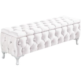 Resim Setay Yatak Ucu Pufu, Cappy Bench, Sandıklı Ayakucu Pufu 40x50x140 