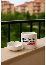 Resim Porselen Baskılı Küllük - Gülüşün 