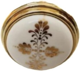 Resim Porselen Kulp İTALYAN GUISTI Gold Desenli Düğme Kulp (6 ADET) 
