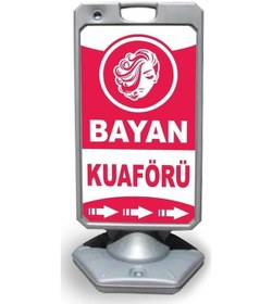 Resim Bayan Kuaför Reklam Ve Yönlendirme Uyari Dubasi A Tabela Gri 