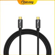 Resim Betty Becky Ryra 100W 5A Hızlı Şarj Thunderbolt 4 8k @ 60Hz Veri Transferi ile Uyumlu M1 Macbook 40GBPS Çok Fonksiyonlu Veri Kablosu (Yurt Dışından) 