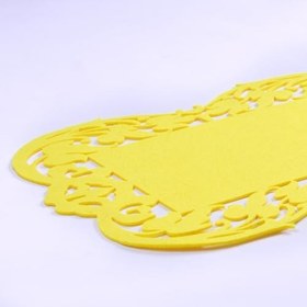 Resim Bimotif Sarı keçe amerikan servis, flower - 27x44 cm 2 adet 