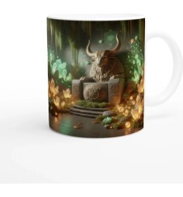 Resim Boğa Burcu Baskılı Kahve Kupası - Büyülü Kristal Mağarası Temalı Vs3 
