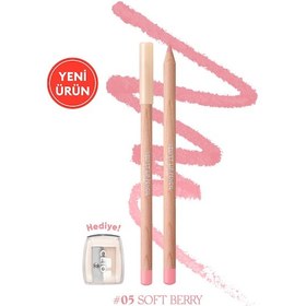 Resim Kremsi e Sahip Dudak Kalemi Ve Kalemtıraş Seti Clıo Velvet Lip Pencil Set 05 Soft Berry 05 