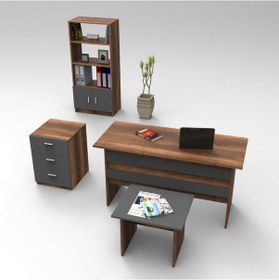 Resim L'occi Concept Diego ABCD Ofis Büro Masa Takımı Barok-Antrasit 