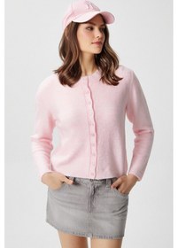 Resim Ritnice Kadın Nina Bisiklet Yaka Pembe Basic Hırka Pembe 