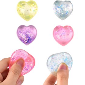 Resim 4 Adet Mini Lazer Maltöz Kalp Rahatlatıcı Oyuncaklar, Squishy Pop Fidget Oyuncaklar Kaygı Azaltma İçin, Karışık Renkler - Pembe, Mor, Mavi, Sarı, Çocuklar İçin Hediye|Canlı Kalpler|Dokunsal Eğlence Oyuncak 