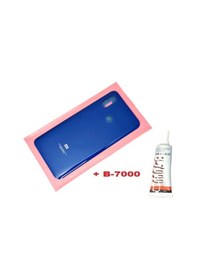 Resim Tkgz Xiaomi Mi 8 Arka Kapak Batarya Pil Kapağı Cam+b-7000 Mavi 