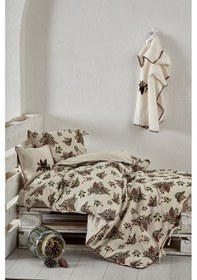 Resim Ecocotton Laden Bebek Nevresim Seti Baskılı 100 x 150 