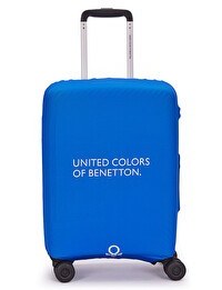 Resim United Colors Of Benetton Likralı Sax Mavi Orta Boy Koruyucu Valiz Kılıfı 