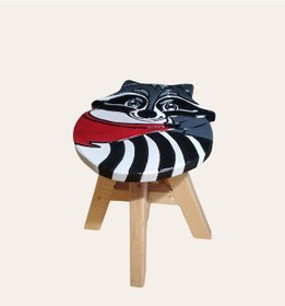 Resim Racun El Yapımı Ahşap Çocuk Taburesi 