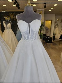 Resim BY SD MY DREAM Straplez pilise detaylı romantik gelinlik 