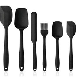 Resim Euro Pink 6'lı Takım Yanmaz Yapışmaz Mutfak Pasta Slikon Yumurta Fırçası Kaşık Bıçak Spatula Seti 