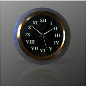 Resim Büyük Çatlatma Beyaz Bombe 35Cm Fosforlu Siyah Zeminl Duvar Saati Beyaz 