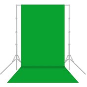 Resim Profesyonel Fotoğraf Çekimi İçin 1.6x6m Yeşil Düz Fon Perdesi 