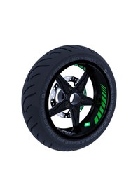 Resim Moto Rider 4'lü Sticker Seti Orman Yeşili İç Dış Jant Şeridi Kask Ve Çamurluk Çınar Extreme 