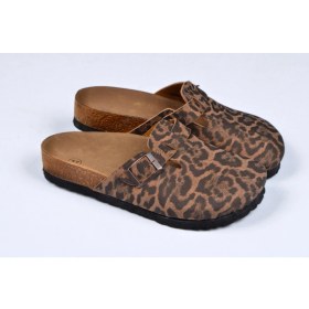 Resim Leopar Mantar Tabanlı Kız Çocuk Boston Birkens Günlük Sabo 59463 Günlük Terlik 
