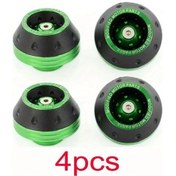 Resim Tongdashop 4 Parça Evrensel Motorcycle Tekerlek Koruması Yeşil Çarpışma Pedi Off-road 