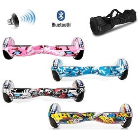 Resim Smartstore Üst Led Işık Smart Scooter Elektrikli Kaykay Hoverboard Bluetooth 