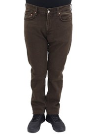 Resim Hacker Denim Hacker Dmctekstil Erkek 1015 Kahverengi Yüksek Bel Rahat Kesim Boru Paça Jean Pantolon 