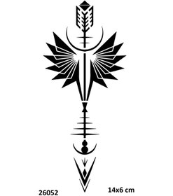 Resim Airbrush Tattoo Kanatlı Ok Yapışkanlı Stencil Süsleme Ve Boyama Kalıbı Stencil Kalıp 