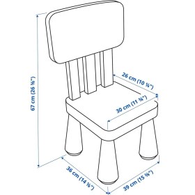 Resim IKEA Mammut Çocuk Sandalyesi 39 x 79 cm Açık Mavi Plastik Iç ve Dış Mekan Uyumlu Kolay Temizlenir 
