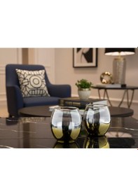 Resim Rova Tr İnci Serisi 6 Kişilik Özel Tasarım Cam Bardak Seti -hediyelik - Su Bardağı - 350 Ml Altın 