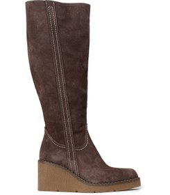 Resim Deery Kadın Hakiki Süet Kahverengi Dolgu Topuk Çizme 