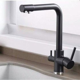 Resim Entrend Arıtmalı Musluk - Siyah Arıtmalı Evye Bataryası Diğer 