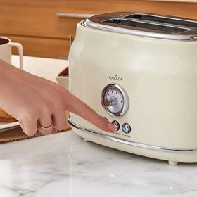 Resim Esmo Home Karaca Retro Ekmek Kızartma Makinesi Krem 