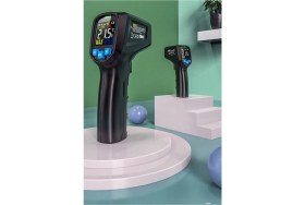 Resim Synope Dijital Kızılötesi Termometre 50 ~ 600C Lazer Sıcaklık Ölçer Temassız Ateş Ölçer 