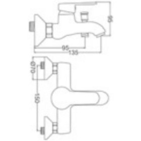Resim Gms Zirve Siyah Altın Banyo Duş Bataryası Zrv203 Siyah 