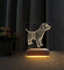 Resim Vipyol Köpekçik 3d Led Masa Lambası Doğum Günü Hediyesi Lamba 