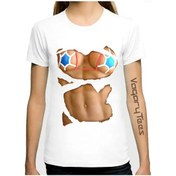 Resim Snapbuy Büyük Beden Rahat Kadın T-shirt 3d Baskılı Kısa Kollu O-boyun Yazlık Plaj Tatilkahverengikadın Kahverengi 