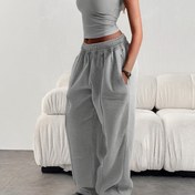 Resim Kadınlar için Rahat Bol Kesim Düz Renk Geniş Bacaklı Terlik Pantolonu, Elastik Bel Bandı ile - Sıcak Sonbahar/Kış Jogger Pantolonları, Rahat ve Şık, Günlük Kıyafetler için Uygun, Jogging Pantolonları, Kadınlar için Bol Terlik Pantolonları, Geniş Pantolonlar, Antrenman Pantolonları, Kadınlar için Kış Pantolonları, İş Kıyafeti için Kargo Pantolonları, Egzersiz/Spor Salonu için Pantolonlar, Kadınlar için Spor Salonu için Tayt Pantolonlar 