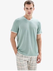 Resim Erkek Pijama Takımı 40887 - Yeşil Yeşil 