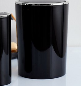 Resim Prima Nova Lenox 6 LT Banyo Mutfak Ofis Çöp Kovası - Siyah 