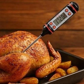 Resim Store Dijital Et ve Gıda Termometresi, Anında Okuma Özellikli, Paslanmaz Çelik Prob, LCD Ekranlı Mutfak Termometresi 