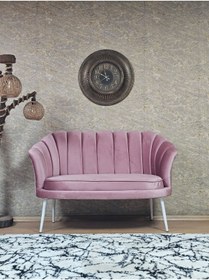 Resim ZAFİR İkili İstiridye Beyaz Boyalı Sivriltme Ayak Çay Seti Koltuk Tekli Berjer , İkili Berjer Koltuk 