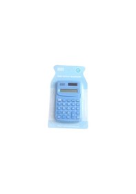 Resim Güneş Enerjili Ve Pilli 8 Haneli Küçük Hesap Makinesi 1 Adet Ebat: 10 Cm X 6,1 Cm Mavi 