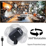 Resim Gaojunshop01 Amıll Led Kar Tanesi Projeksiyon Işığı Hareketli Kar Taneleri Ve Uzaktan Kumandalı 