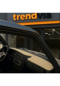 Resim Tofaş Şahin Doğan Kartal Yüksek Ön Göğüs Bej-siyah Torpido Kılıfı / Mavi-siyah Boyun Yastığı 