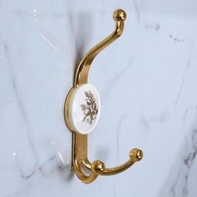 Resim Badem10 Boncuk Gold Altın Askı Dolap Askılık Askılığı Banyo Mutfak Askısı Duvar Kapı Elbise Kıyafet Vestiyer 