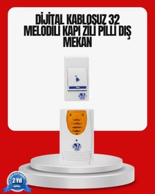 Resim Kolay Kullanımlı Kablosuz Kapı Zili Şık Ve Sade Tasarım 